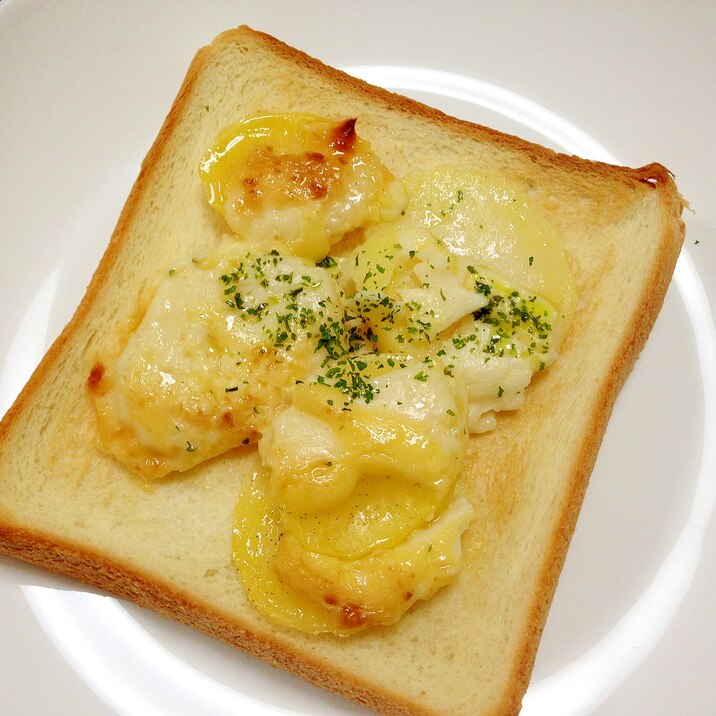 朝食に☆ポテトチーズマヨトースト